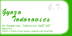 gyozo todorovics business card